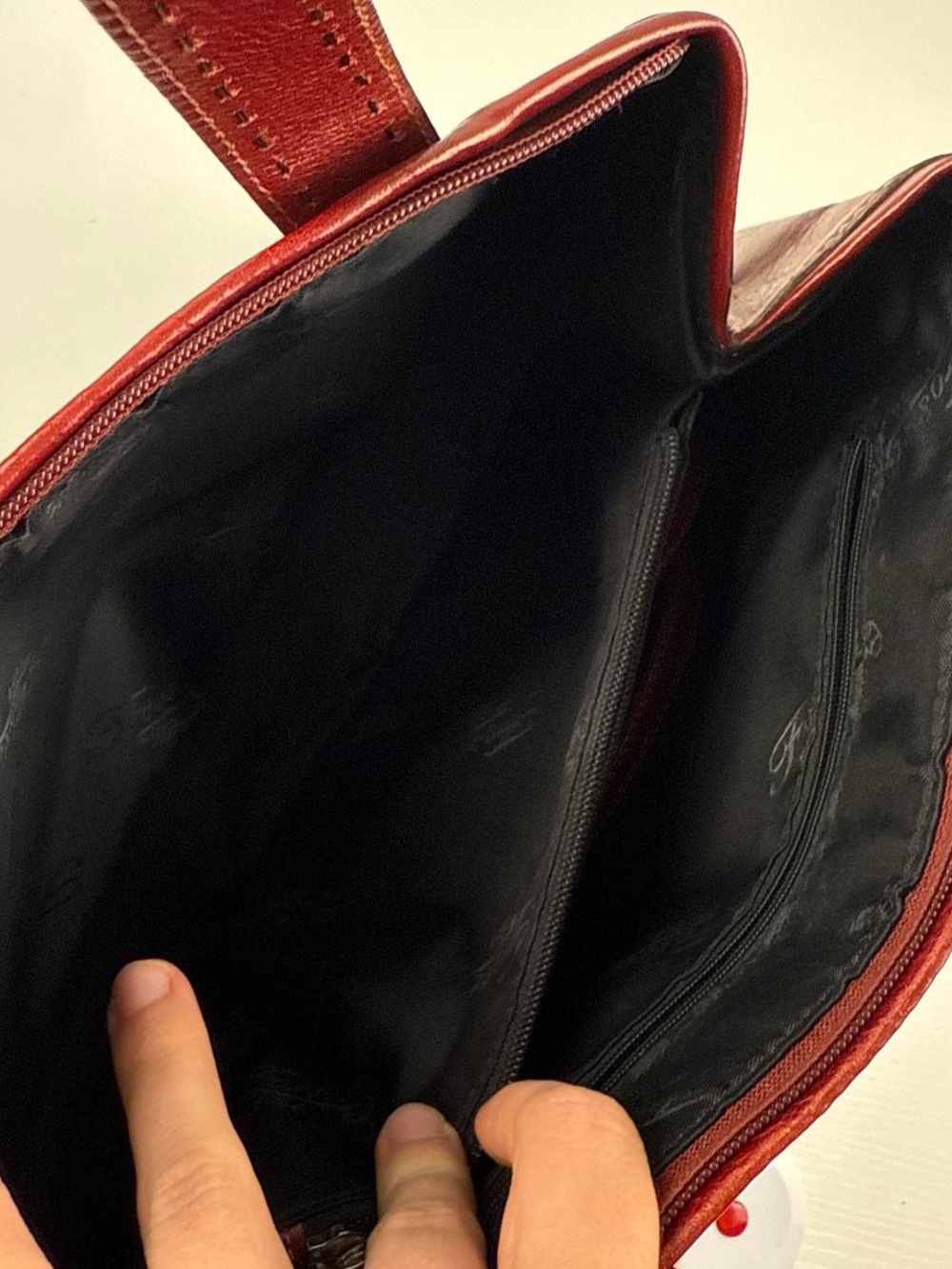 Fossil Sedona Dark Cognac Red Leather Saddle Shoulder Bag - Picture 5 of 8